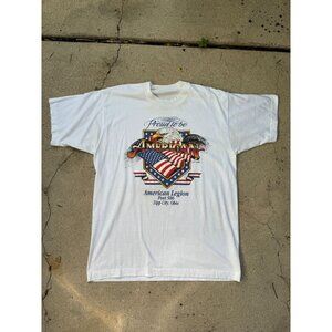 Vintage 91' Proud to be American Bald Eagle Single Stitch Graphic Tee T-Shirt